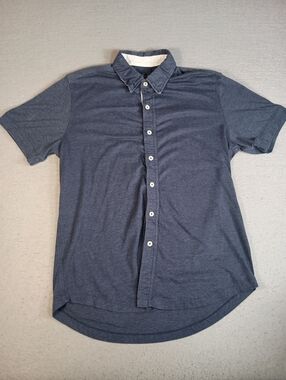 The Normal Brand Mens L Blue Performance Preppy Golf Lightweight Button Up Shirt